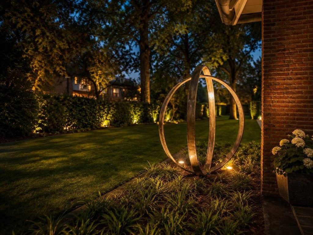 Twee ringen in cortenstaal