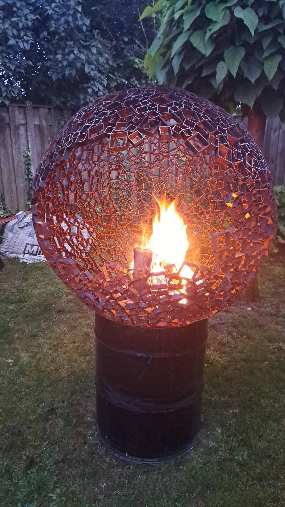 Vuur op het terras